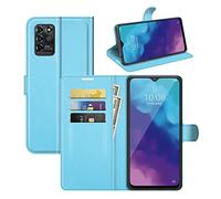 Fertuo Funda para ZTE Blade V30 Vita, Carcasa Libro con Tapa de Cuero Piel Wallet Case Flip Cover con Kickstand, Hebilla Magnetica, Ranuras para Tarjetas para ZTE Blade V30 Vita, Azul