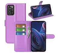 Fertuo Funda para ZTE Blade V40 Vita/Blade A72 4G, Carcasa Libro con Tapa de Cuero Piel Wallet Case Flip Cover con Kickstand, Hebilla Magnetica, Ranuras para Tarjetas para ZTE Blade A72 4G, Púrpura