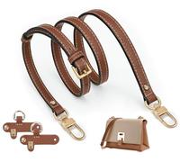 Feruchun Correa para Bolso Cuero,Correas Bolsos Bandolera para Various Bolsas,Longitud Ajustable 95-120cm,Marron Negro (Marrón)