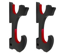 Feruchun Soporte Katana Pared,Soporte Espada con Acolchado de Terciopelo para Exposición de Diversas Espadas (Negro (2 niveles))