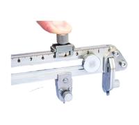 Férula de aluminio for techo de una pieza, perforadora redonda, tablero de yeso de panal, cuchillo de brújula de posicionamiento de agujero Manual portátil,Importante