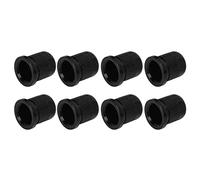 Férula de Cuerda de Guitarra 8 Piezas bajo Resistente Al Desgaste a Través del Cuerpo Hebilla Aleación Elegante para Reemplazo (Negro)