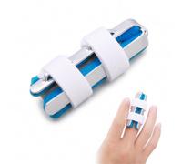 Férula de Dedo de 4 Lados Inmovilizador con Soporte de Aluminio Acolchado para Dedo en Martillo Corrector de Fracturas Esguinces y Dolor Articular 3 Tamaños(M)
