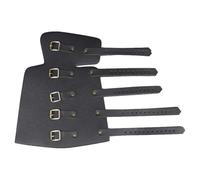 Férula de muñeca de arquero, vendaje de cuero para túnel carpiano, accesorio de disfraz renacentista para hombre, cosplay, caza, tiro, deportes al aire libre (negro/)