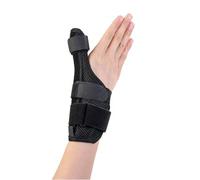 Férula de Pulgar con Soporte de Aluminio 3D para Rizartrosis Tendinitis y Dolor de Muñeca Estabilizador Transpirable para Mano Derecha e Izquierda Hombre y Mujer(Double Finger[3Straps]-small)
