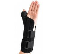 Férula de Pulgar con Soporte Metálico Extraíble Muñequera Estabilizadora para Esguinces Rizartrosis y Tendinitis Alivio del Dolor Ajustable Transpirable Unisex(Izquierda,M)