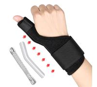 Férula Muñequera Pulgar para Manos izquierda e derecha, Inmovilizador del Pulgar Para el Túnel Carpiano, Artritis, Tendinitis y Esguinces, Férula Transpirable Para el Pulgar Con 2 Férulas Metálicas