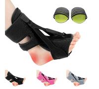 Ferula Nocturna Fascitis Plantar 3 Correas Soporte Ajustables Transpirable Férula Pie Tobillera Con Arqueado Para Tendinitis De Aquiles, Caída Del Pie, Problemas En El Talón Del Tobillo (Negro)