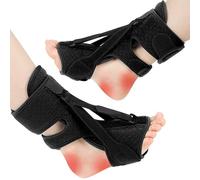 Férula nocturna mejorada para fascitis plantar, soporte para alivio de fascitis plantar, 3 correas ajustables, alivio de la fascitis plantar, férula nocturna, fascitis plantar, caída de pie,