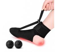 Férula nocturna para fascitis plantar con 2 bolas de masaje, vendaje para el pie para fascitis plantar, vendaje de espolón calcáneo, férula ajustable para elevador del pie, tendón de Aquiles, arco del