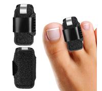 Férula para dedos doblados, enderezador de dedos de los pies, martillo corrector de dedos ajustable, férulas de dedo para alinear y apoyar el dedo del pie, 2 unidades