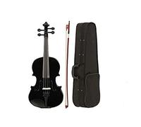 Férula para violín negro violín bajo placa de presión de madera tamaño completo 4/4 violines acústicos para adultos (color: negro, tamaño: 4/4)