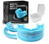 Férulas Descarga Bruxismo,Dispositivo Antirronquidos Avanzado,Protector Bucal Para Rechinar Los Dientes,Ajuste entallado,Mejora la Del Sueño y ReutilizableIncluye 2 Recargas(AZUL)