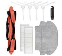 Fervalyna Accesorios de Recambios Compatible con Xiaomi Robot Vacuum Mop 2S/Mop P/Mop Pro/S12 Recambio, 1Cepillos Principales, 4Cepillos Laterales, 2Filtros, 2Trapos Fregona, 1Herramientas Limpieza