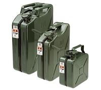 Fervi 0189/05C - Bidón de metal tipo militar homologado para gasolina o diésel, antiexplosión, 5 litros