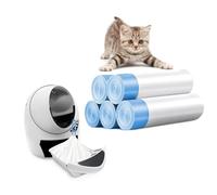 Ferypet Bolsas de arena para gatos con cordón, paquete de 100 unidades, 10-12 galones de capacidad, bolsas de basura para caja de arena, robot, 3/4 revestimientos de cajones de residuos, 25 x 15.7