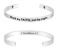 Fesciory Pulseras inspiradoras para mujer, de acero inoxidable, grabadas, personalizadas, con cita positiva, con texto en inglés "Keep Going", para graduación universitaria, Metal, No es una piedra