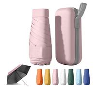 FESDMOH Mini Paraguas, Paraguas para el Sol, Sombrilla de Mano, Paraguas Plegable Antiviento, para Hombre y Mujer, Portátil Compacto de Viaje