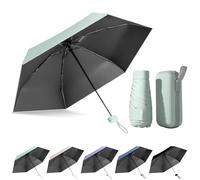 FESDMOH Mini Paraguas, Paraguas para el Sol, Sombrilla de Mano, Paraguas Plegable Antiviento, para Hombre y Mujer, Portátil Compacto de Viaje