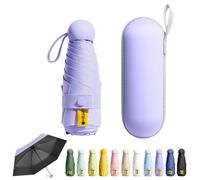 FESDMOH Paraguas Plegable, Umbrella para Viaje, Ultraligero, Compacto, Portátil, Caja de Paraguas Cápsula, para Hombre y Mujer
