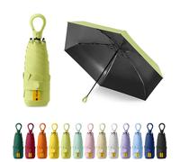 FESDMOH Paraguas Plegable, Umbrella para Viaje, Ultraligero, Compacto, Portátil, Paraguas para el sol para Hombre y Mujer (Verde matcha)