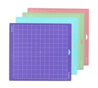 Fesjoy 4 Alfombrillas de Corte Adhesivas Antideslizantes de 4,5 X 6,5 Pulgadas para Máquina Trazadora Cameo Explore, Alfombrillas Agarre Estándar con Marcas Rejilla, Entusiastas la Artesanía (4