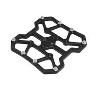 Fesjoy Adaptador de plataforma de montaña, mecanizado CNC, balance del centro, compatible con SPD y KEO, diseño cómodo reposapiés, tapas de goma, aleación de aluminio, 90 x 90 mm, (negro)