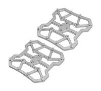 Fesjoy Adaptador de plataforma de montaña, mecanizado CNC, balance del centro, compatible con SPD y KEO, diseño cómodo reposapiés, tapas de goma, aleación de aluminio, 90 x 90 mm, (titanio)