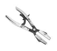 Fesjoy Alicates para Pellizco de Línea, Alicates para Abrazaderas de Manguera, Mordazas de Trinquete, Alicates Universales para Pellizco de Tubos para Radiador, Freno, Tubos de (10 pulgadas)