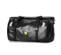 Fesjoy Bolsa de viaje impermeable de gran capacidad con cierre enrollable, correa para el hombro, diseño reflectante (negro, 40 l)