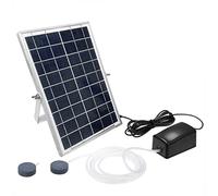 Fesjoy Bomba de oxígeno solar tanque de peces oxigenador acuario oxigenador aireador estanque aireador bomba de aire aireador de pesca acuario bomba de oxígeno con tubo de oxígeno