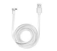 Fesjoy Cable de carga de 2 m para Arlo Pro, Pro 2, Go Light - Resistente a los agentes atmosféricos interior/exterior, cable plano micro USB de aleación de aluminio