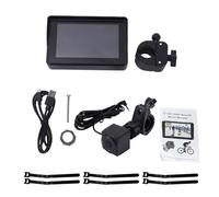 Fesjoy Cámara de Espejo para Manillar de Bicicleta, Pantalla 5 Pulgadas, Visión Gran Angular, Cámara Visión Trasera para Bicicletas Carretera