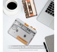 Fesjoy Cassette Player Convertidor de Cinta USB con Auriculares para Escuchar Canciones Clásicas, Compatible con el, Tamaño Compacto