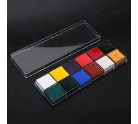 Fesjoy Colorido Set de Pintura Corporal, Pinturas Al Óleo No Tóxicas (12 | Perfecto para festivales, Fácil de quitar, Pigmentos de alta saturación, Mangos de cepillo ergonómicos, Ideal para Halloween