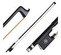 Fesjoy de Violín de Fibra Carbono Alta Calidad con Rana ébano para Violines 4/4 Ideal para Profesionales
