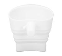Fesjoy Embudo de Harina Plegable a Prueba de Salpicaduras, Accesorio Mezclador para Hornear en la Cocina, Embudo Alimentos Boca Ancha Silicona, Color Blanco, 5"