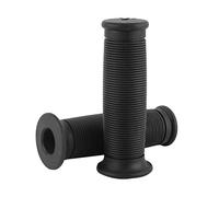 Fesjoy Empuñaduras Cómodas y Resistentes, par de Manillares de Motocicleta de Estilo Vintage con Superficie Roscada Antideslizante para la Mayoría de las Motocicletas, Fácil de Instalar y (Negra)