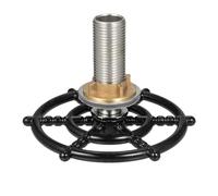 Fesjoy Enjuagadora de Vidrio para Barra, Cabezal Facetado, Arandela para Fregadero de Cocina Acero Inoxidable, Fácil Instalación Taza Cerveza, Taza café, Oficina Hotel, Plateado y Negro