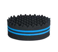 Fesjoy Esponja de Cepillo para el Cabello Afro con Peine de Metal con Orificios Grandes, Herramienta Peinado Fácil Giro para Rizos Duraderos, Adecuada Uso Doméstico y Salón, Peine Afro Esponja, (Azul)
