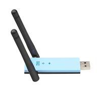 Fesjoy Extensor de Rango Inalámbrico de 300 Mbps Repetidor WiFi USB Amplificador Amplificador de Señal Antenas Duales Azul con Negro