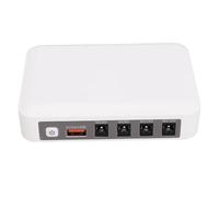 Fesjoy Fuente de Alimentación UPS Hierro UPS Batería de Respaldo 6600 MAh DC5.5 X 2.1 Mm con Luz Indicadora para Enrutadores Teléfonos Inteligentes Uso en el Hogar y la Oficina (Enchufe Europeo)