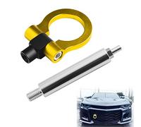 Fesjoy Gancho de Remolque Decorativo para Remolque, Diseño Plegable para Camaro, Gancho de Instalación Súper Fácil Kit Coche Rescate en Carretera (Oro)