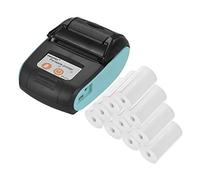 Fesjoy Impresora térmica portátil PT-210 Impresora de recibos portátil de 58 mm para tiendas minoristas Restaurantes Fábricas Logística, 10 rollos de papel