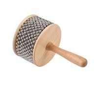 Fesjoy Instrumento Musical de Percusión Cabasa de Madera Compacto, Cadena y Cilindro con Cuentas Metal, Agitador Mano Pop para Banda Aula para Niños, Perfecto Enseñar Música