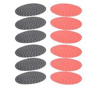 Fesjoy Juego de Alfombrillas de Silicona Antiadherentes para Freidora, Reutilizables y Resistentes Al Calor, 12 Uds., Accesorios para Freidora Fáciles Limpiar una Distribución Equitativa del Calor,