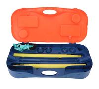 Fesjoy Juego de Red de Bádminton Portátil con Base Almacenamiento Resistente Red 4 M para Deportes Equipo Naranja