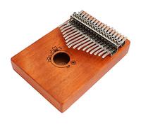 Fesjoy Kalimba Piano de Pulgar Piano de Dedo 17 Teclas Patrón Floral Caoba Textura Clara Sostenimiento Más Prolongado Toque Cómodo Fácil Tocar Portátil para Principiantes