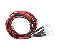 Fesjoy Kit de Luces LED para Coche RC, Fácil Instalación, bajo Consumo de Energía, Larga Vida útil, Materiales Superiores, con Mejor Rendimiento Iluminación en la (No. 13 luz Blanca + luz roja)