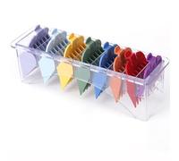 Fesjoy Kit de Peine Guía para Cortapelos, Accesorios Fáciles de Poner y Quitar, 8 Peines Límite con Estante Almacenamiento, Juego Herramientas Peluquería (con estante)